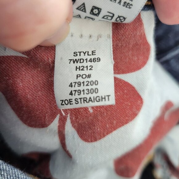 Lucky Brand Dungarees Women's Zoe Straight Low Rise Dark Wash Jeans Size 8/29 - Picture 14 of 14